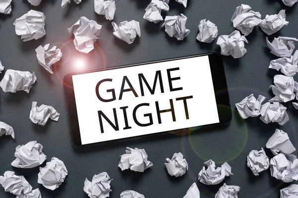 Handwriting Text Game Night Business Approach Event Which Folks Get — Stock Fotó