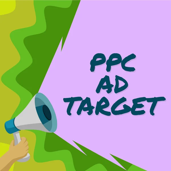 Handwriting Text Ppc Target Concept Meaning Pay Click Advertising Marketing — Stockfoto