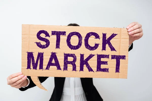 Conceptual Display Stock Market Word Written Particular Market Stocks Bonds — Stok fotoğraf