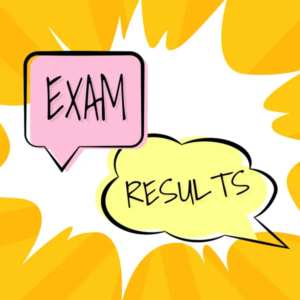 Conceptual Caption Exam Results Internet Concept Outcome Formal Test Shows — 图库照片