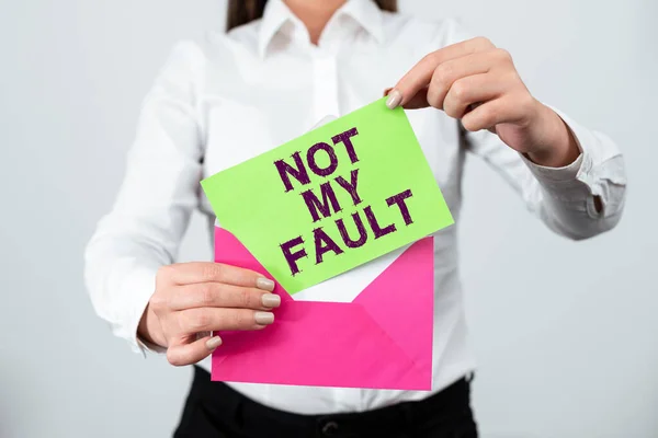 Conceptual Caption Fault Concept Meaning Make Excuses Avoid Being Accused — Stockfoto