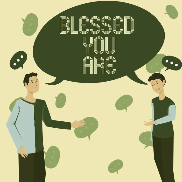 Writing Displaying Text Blessed You Business Idea Spiritual Gratitude Believe — Zdjęcie stockowe
