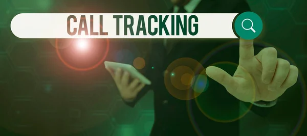 Text Sign Showing Call Tracking Word Organic Search Engine Digital — Stockfoto