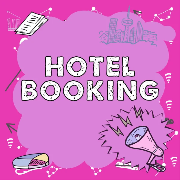 Conceptual Display Hotel Booking Business Overview Online Reservations Presidential Suite —  Fotos de Stock