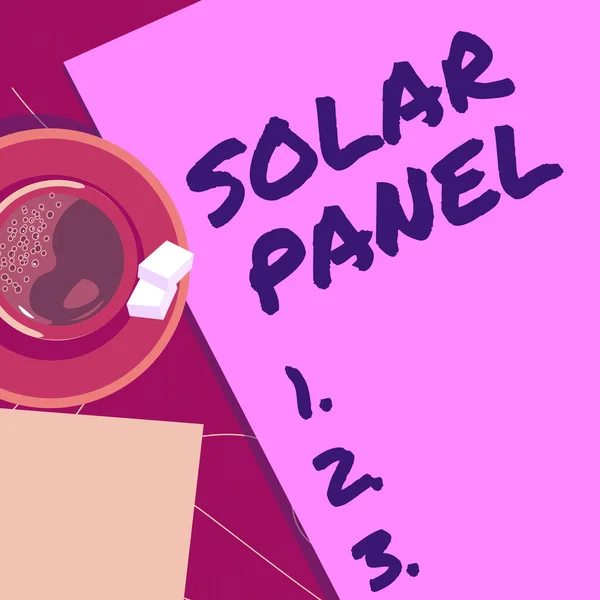 Writing Displaying Text Solar Panel Business Idea Designed Absorb Suns — ストック写真