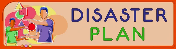 Writing Displaying Text Disaster Plan Word Written Respond Emergency Preparedness — Photo