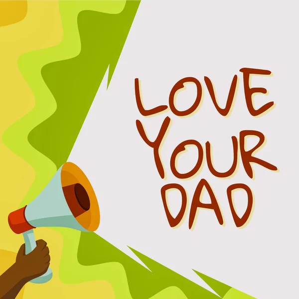 Handwriting Text Love Your Dad Word Written Have Good Feelings — Foto Stock