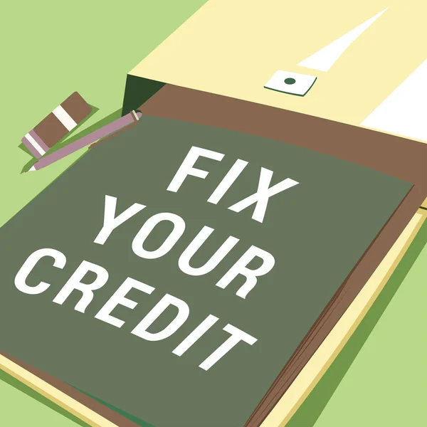 Conceptual Display Fix Your Credit Business Concept Keep Balances Low — Stock fotografie