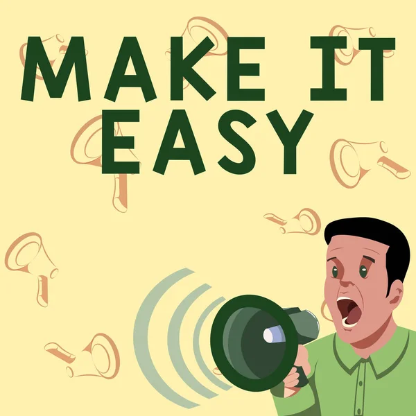 Text Caption Presenting Make Easy Business Idea Smart Approach Effortless — Fotografia de Stock