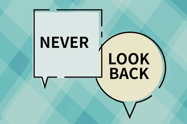 Dont Look Back 인터넷 데이터베이스 Conceptual Display Never Look Back — 스톡 사진