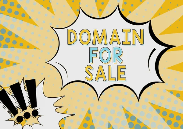 Szöveg Jel Mutatja Domain Eladó Word Written Website Available Bought — Stock Fotó