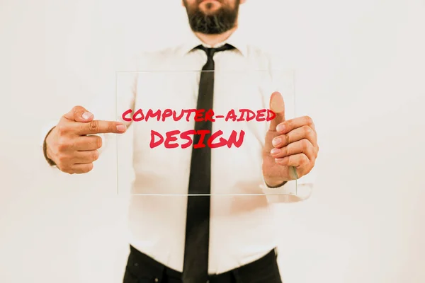 Text Tecken Som Visar Datorstödd Design Word Skrivet Cad Industriell — Stockfoto