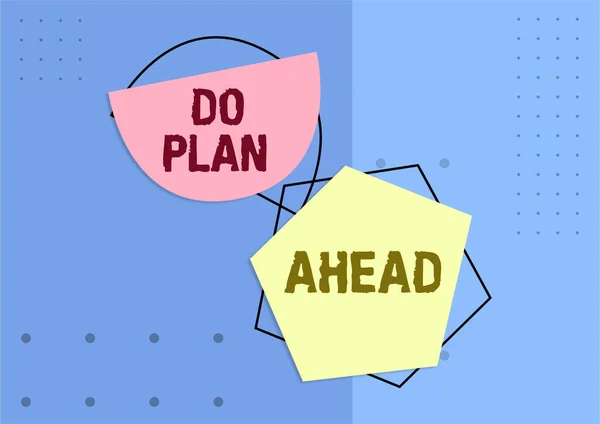 Konceptuell Bildtext Plan Ahead Affärsidé Planering Steg För Att Framgång — Stockfoto