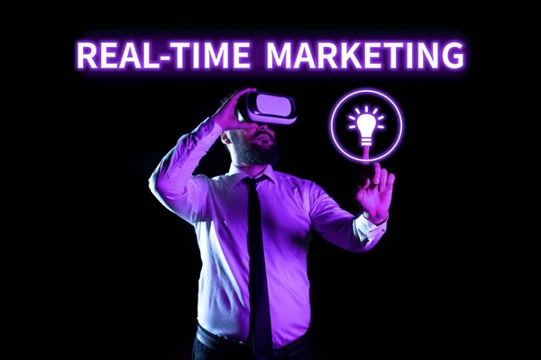 Real Time Marketing Business Overview Creating Strategy Current Relevant Trends — 스톡 사진