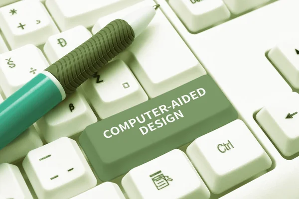 Text Sign Showing Computer Aided Design Word Written Cad Industrial — Stock Photo, Image