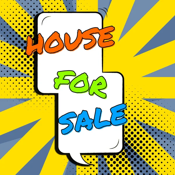 Legenda Texto Apresentando House Sale Palavra Escrito Imóveis Disponíveis Para — Fotografia de Stock