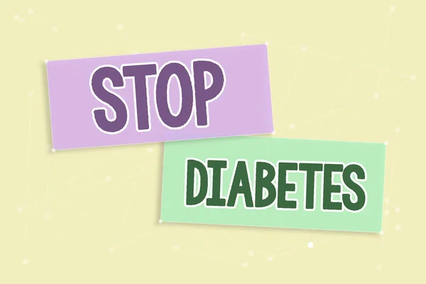 Tekst Pokazujący Inspirację Stop Cukrzycy Słowo Napisane Zadbaj Poziom Cukru — Zdjęcie stockowe
