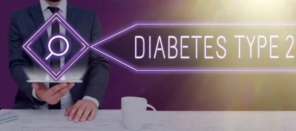 2型糖尿病 指身体不能正确使用胰岛素的情况 — 图库照片
