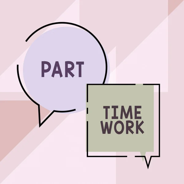 Концептуальний Підпис Part Time Work Internet Concept Робота Яка Постійною — стокове фото