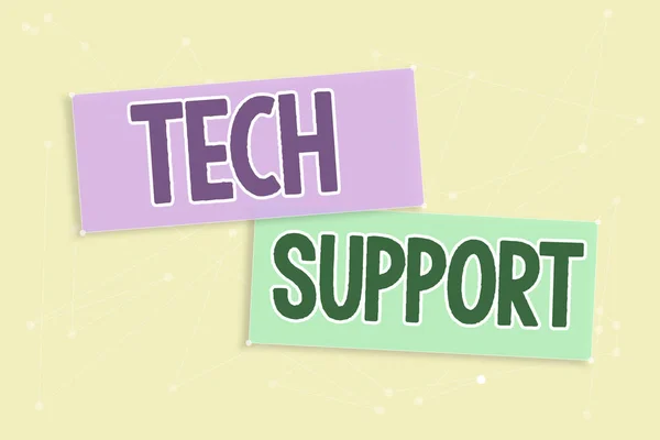 Technische Unterstützung Für Handschriftliche Texte Geschäftskonzept Hilfe Durch Techniker Online — Stockfoto