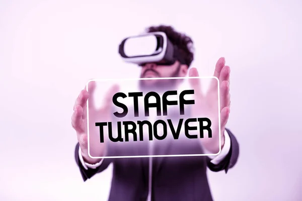 Sign Display Staff Turnoverla Percentuale Lavoratori Che Hanno Sostituito Nuovi — Foto Stock