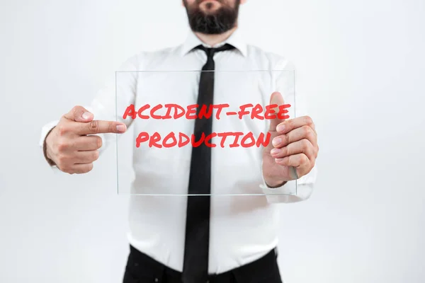 Accident Free Production Business Approach Productivity Injured Workers Accident Frame — 스톡 사진