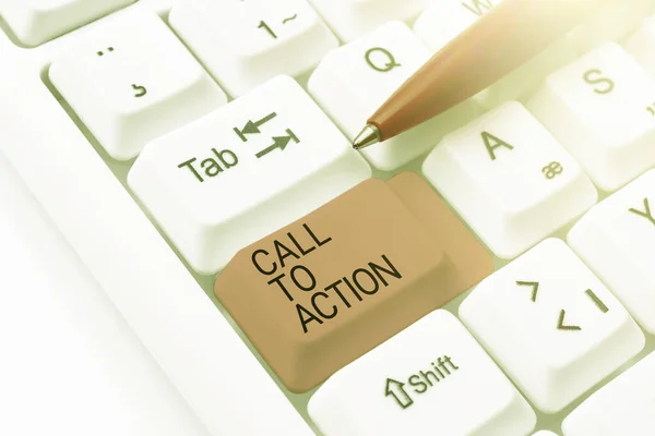 Writing displaying text Call To Action, Business idea Encourage Decision Move to advance Successful strategy Piece Of Paper On Floor With Important Information Written In.