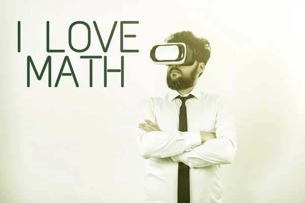 Tekenen Weergeven Love Math Bedrijfsoverzicht Veel Doen Berekeningen Wiskunde Nummer — Stockfoto