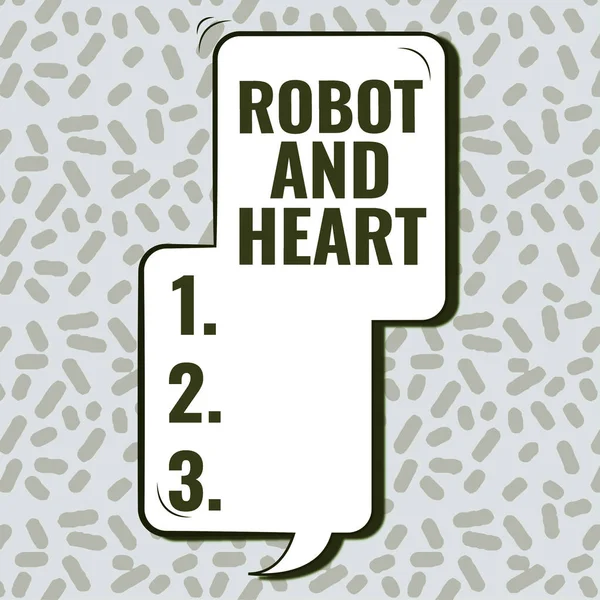 로봇앤 Robot Heart 비즈니스 센세이션 Sensitivity Care 텍스트 Wreath Made — 스톡 사진