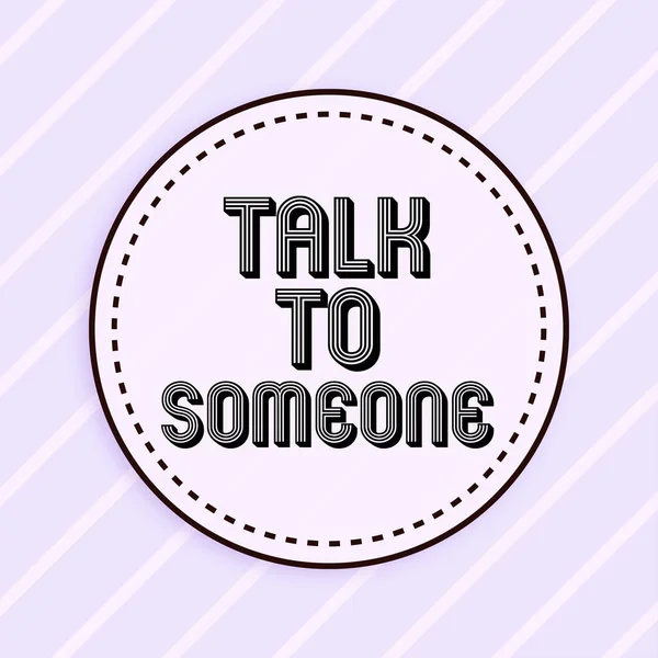Sign Display Talk Someone Concept Που Σημαίνει Chat Other Person — Φωτογραφία Αρχείου