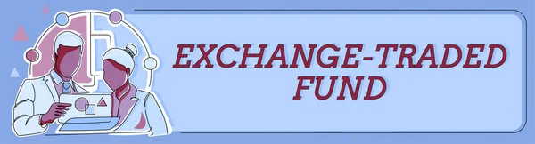 Conceptual display Exchange Traded Fund, Business approach Marketable security that tracks a stock index Hand Of Woman With Blank Sheet Representing Advertisement And Branding.