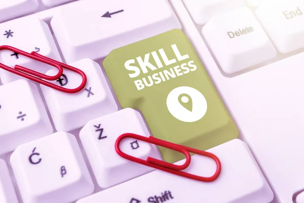 Inspiration Showing Sign Skill Businessability Handle Business Venture Intellectual Expertise — Stock Photo, Image