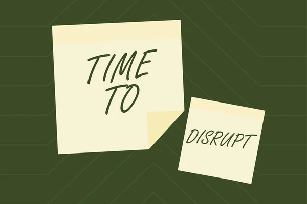 Concerepeptual Display Time Disrupt Business Approach Moment Disrupt Innovation Need — 스톡 사진