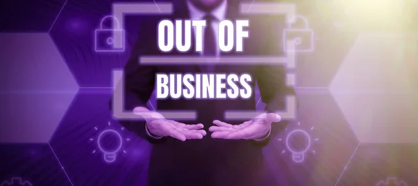 Conceptual Caption Out Business Internet Concept Being Working Stops Operating — Stock Photo, Image