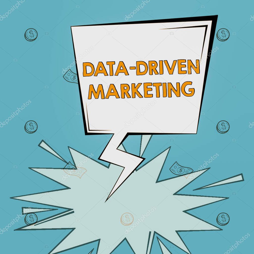 Writing displaying text Data Driven Marketing, Business idea Strategy built on Insights Analysis from interactions Man Holding Tablet And Pen Which Points On Sign And Presenting New Ideas.