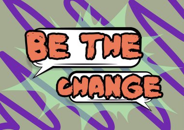 Değişim Ol, Bir şeyleri başarmak için bir şeyler yapmak için kelime kendini ve tabletli iş kadınını geliştirin ve stratejileri olan S ve Hexagon 'u sunun..