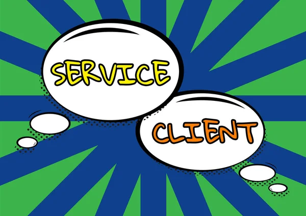 Handschreibzeichen Service Clientder Effiziente Umgang Mit Kundenzufriedenheit Und Bedürfnissen Geschäftsübersicht — Stockfoto
