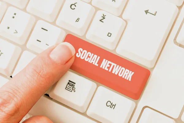 Exibição Conceitual Redes Sociaisinterações Compartilhamento Informações Relacionamento Interpessoal Ideia Negócio — Fotografia de Stock
