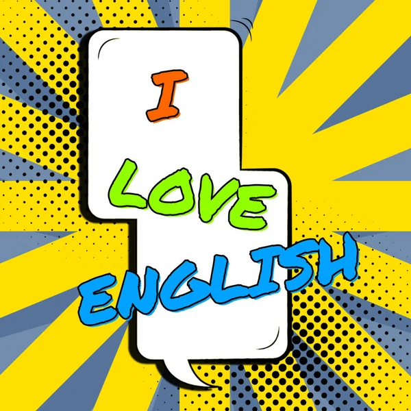 Sign Displaying Love English Business Concept Have Affection International Language — Stock Fotó