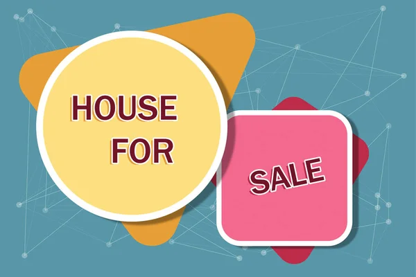 Conceptual display House For Sale, Word Written on Real estate property available to purchase opportunity