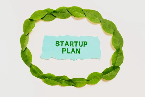 Teken Het Weergeven Van Startup Plan Conceptuele Foto Ontwikkeling Van — Stockfoto