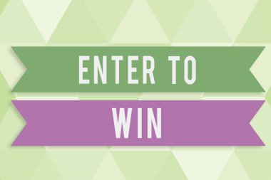 El yazısı işareti Kazanmak İçin Gir, İşletme Genel Bakış Çekilişleri Reklam Alanında Sayfa Boşluğu Olan Büyük Ödüllü Piyango Adamı Kazanmaya Çalışıyor.