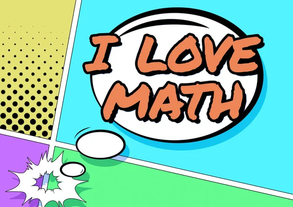 Texto Título Presentando Love Math Enfoque Negocios Como Mucho Haciendo — Foto de Stock