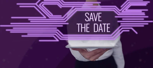 Legenda Texto Apresentando Date Internet Concept Eventos Sistematizados Atividade Agendada — Fotografia de Stock