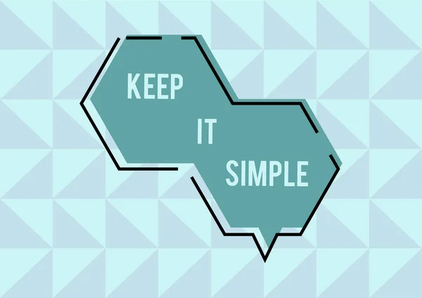 Podpis Zobrazování Keep Simple Internet Concept Snadné Přehazování Kolem Pochopitelné — Stock fotografie