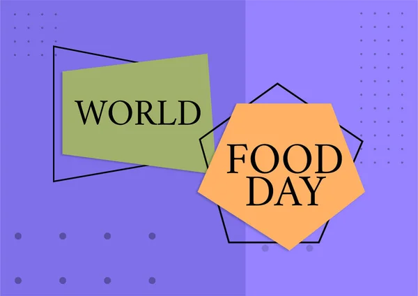 Текстовый Знак Показывающий Всемирный День Продовольствия Концептуальное Фото Всемирный День — стоковое фото