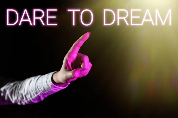 Writing Displaying Text Dare Dream Internet Concept Afraid Have Great — Stock Photo, Image