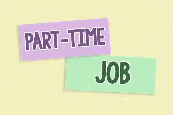 Conceptual Caption Part Time Job Business Approach Working Few Hours — Stock fotografie