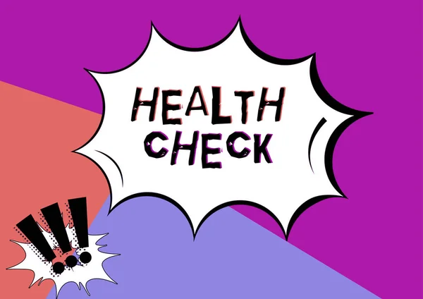Konzeptionelle Darstellung Health Check Konzept Bedeutet Medizinische Untersuchung Diagnosetests Zur — Stockfoto