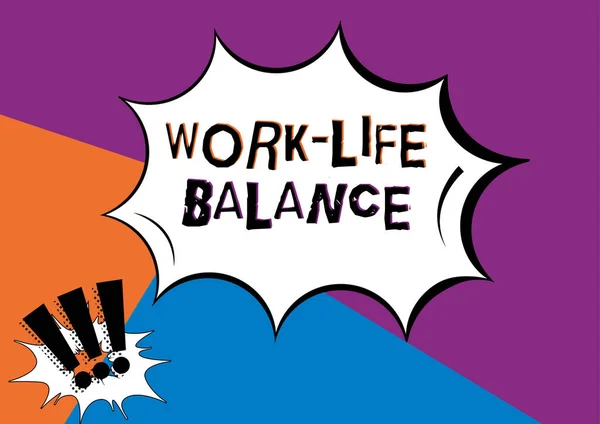 Sinal Escrita Mão Equilíbrio Vida Trabalho Visão Geral Negócio Divisão — Fotografia de Stock
